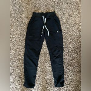 Figs High Waisted Yola Skinny Scrub Pants, Black, Small Regular